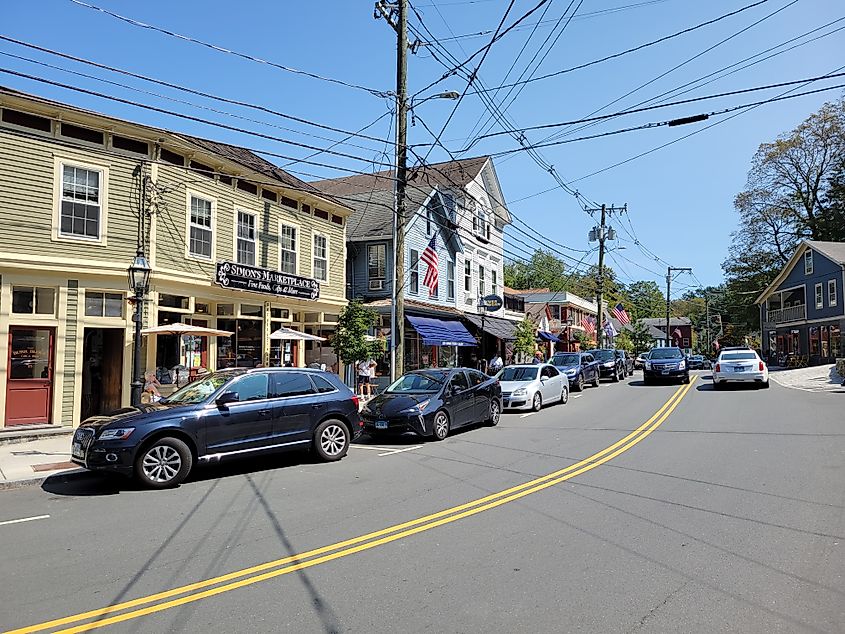 Main Street in Chester, Connecticut.
