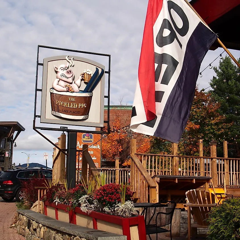 Pickled Pig in downtown Lake Placid, New York