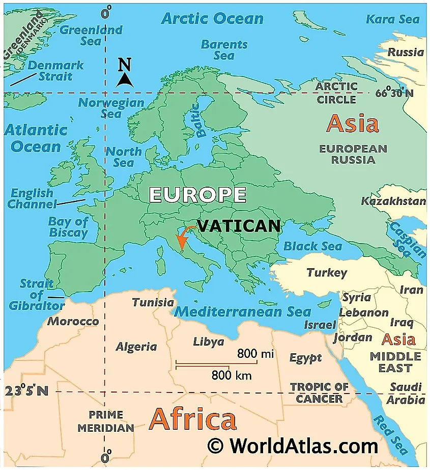 Vatican City map