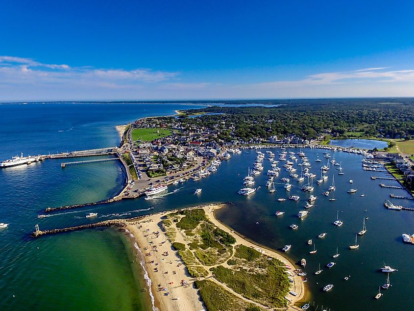 Oak Bluffs, Martha's Vineyard, taken by drone