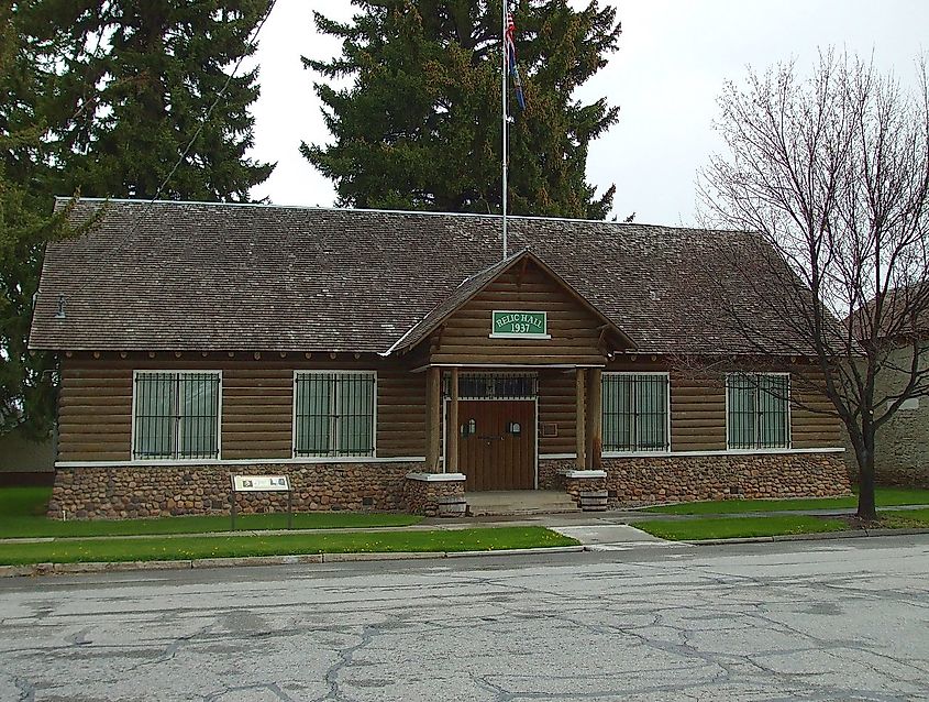 The Relic Hall, a historic building included in Franklin Historic Properties in Franklin, Idaho, United States.