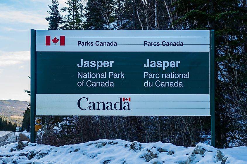 Entrance to Jasper National Park, Alberta, Canada