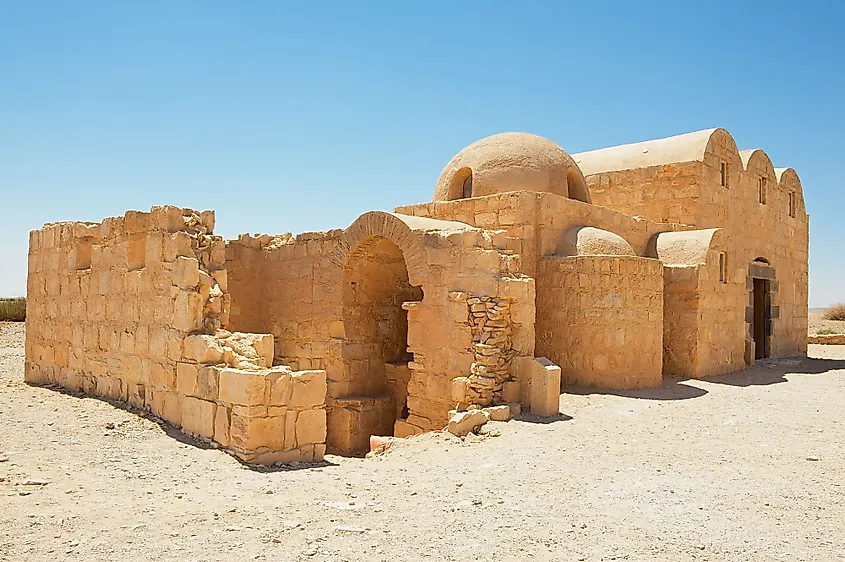 Amra Desert Castle built by Umayyad Caliph Walid II near Amman, Jordan.