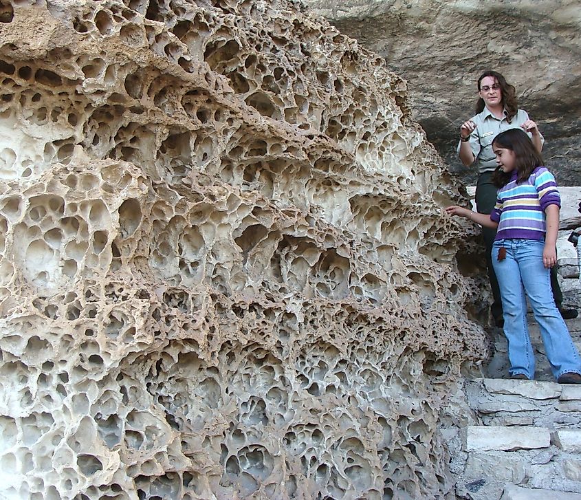 A large rock sculpted by wind erosion, Seminole Canyon State Park and Historic Site, Texas.