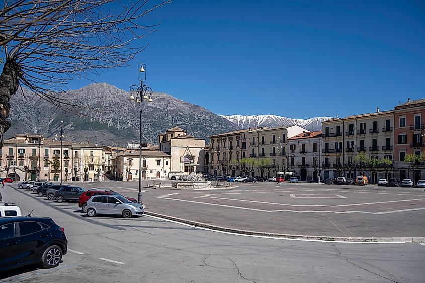 Piazza Garibaldi in Sulmona, Italy