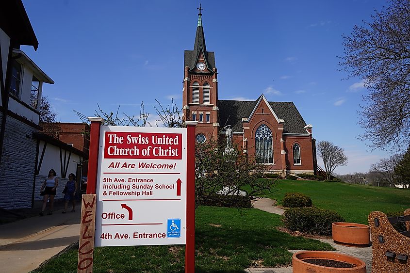  The Swiss United Church of Christ in New Glarus, Wisconsin.