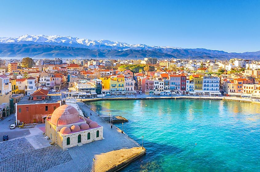 The spectacular city of Chania in Crete, Greece.