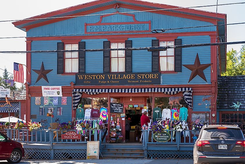 The colorful village store in Weston, Vermont