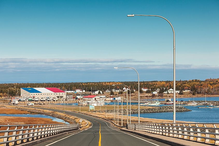 Miscou Harbour Bridge in Miscou Island, New Brunswick, Canada