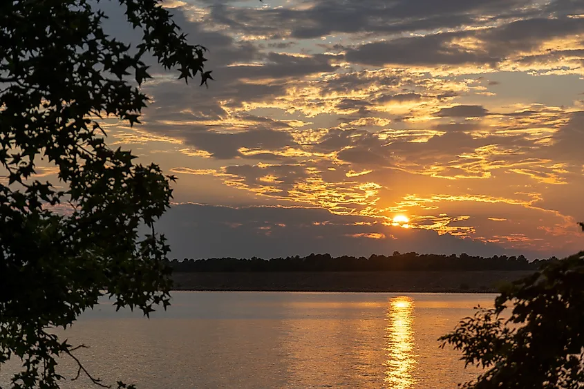 Spectacular sunset at Lake Barkley.