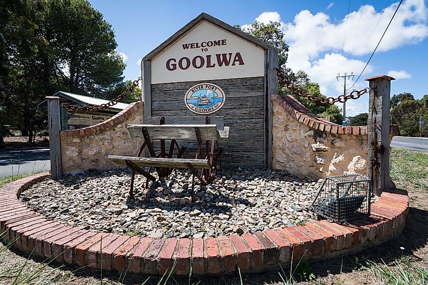 Welcome to Goolwa sign in Goolwa, South Australia, Australia