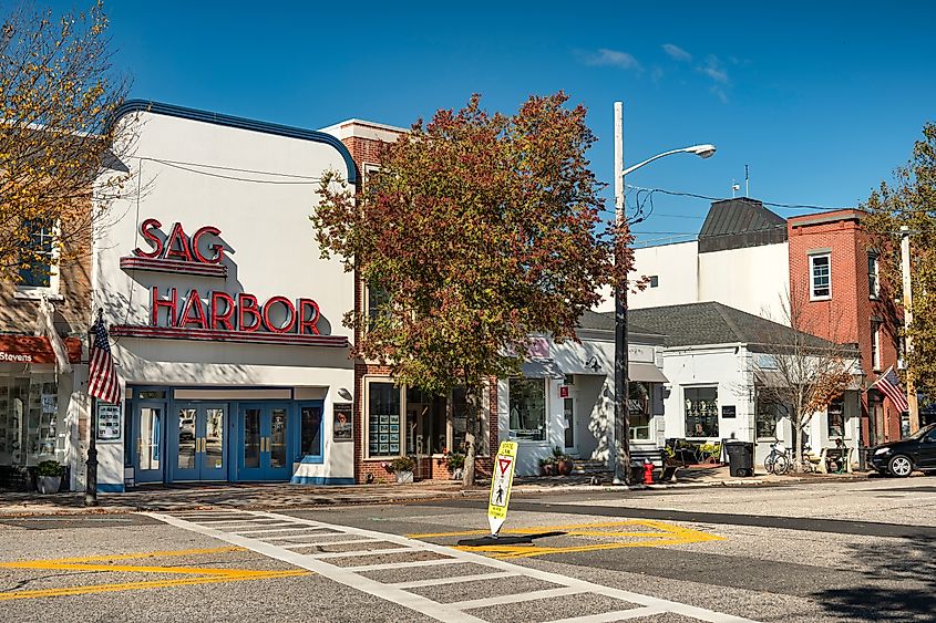 Street view in Sag Harbor, New York
