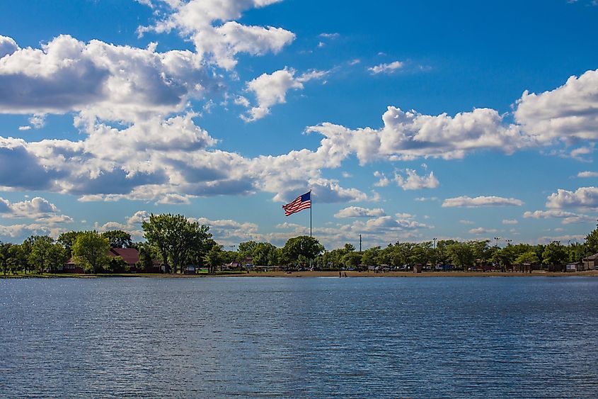 A lake near Ipswich, South Dakota.