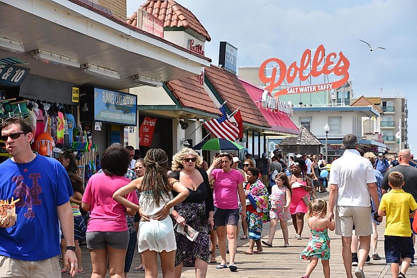Boardwalk at Rehoboth Beach in Delaware. Editorial credit: Ritu Manoj Jethani / Shutterstock.com