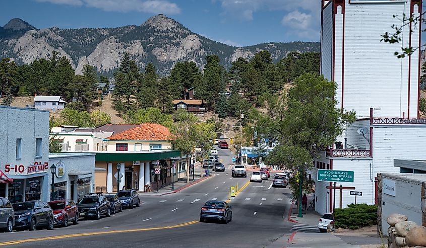 Downtown Estes Park, Colorado. 