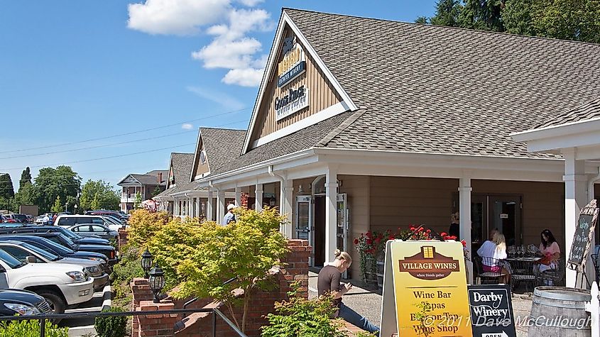 Wine shops in Woodinville, Washington (Credit: Dave McCullough via Flickr)