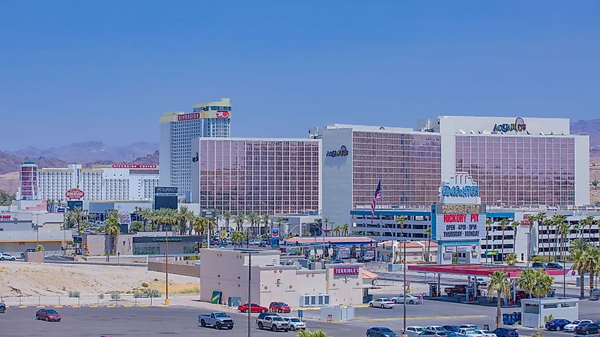 Casino Strip along the Colorado River in Laughlin, Nevada