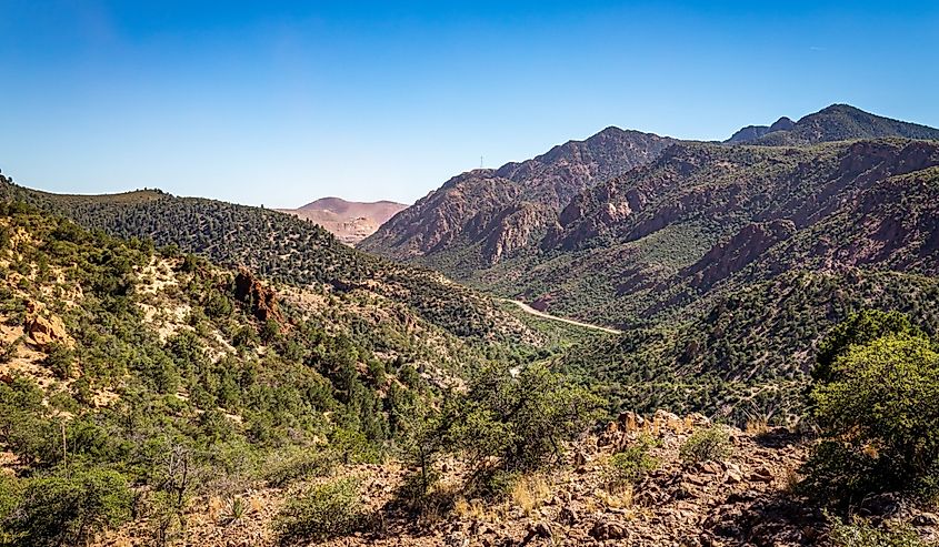 The Coronado Trail Scenic Byway connects Springerville and Clifton
