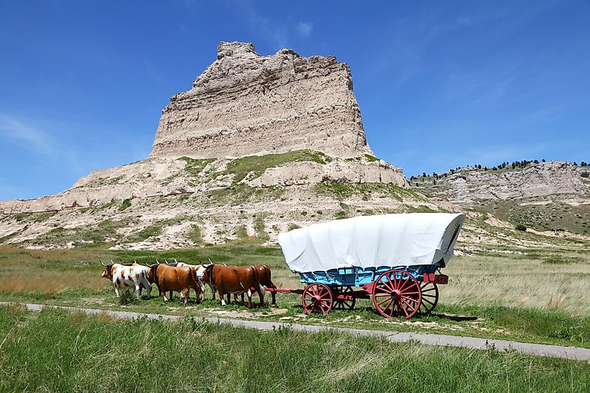 The Scotts Bluff National Monument in Nebraska.
