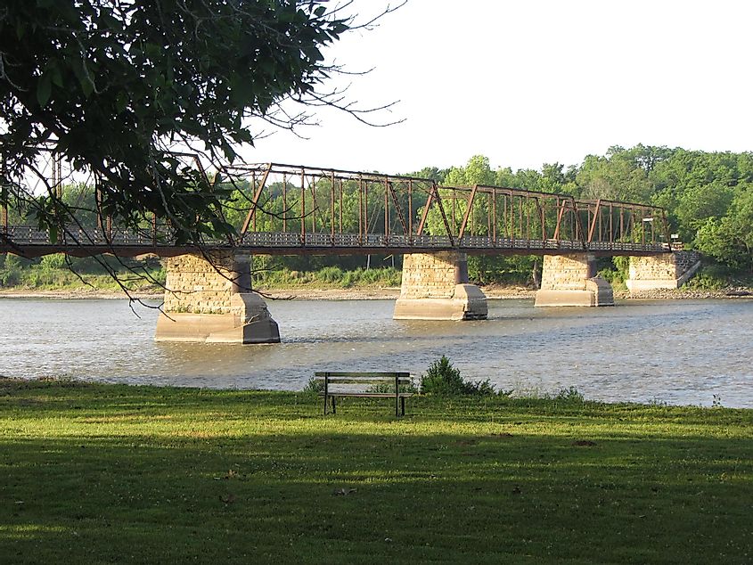The Des Moines River in Bentonsport, Iowa