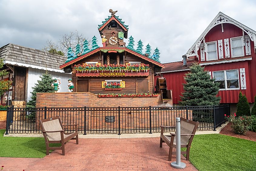The Giant Cuckoo Clock in Sugarcreek, Ohio. Image credit: Alizada Studios / Shutterstock.com.