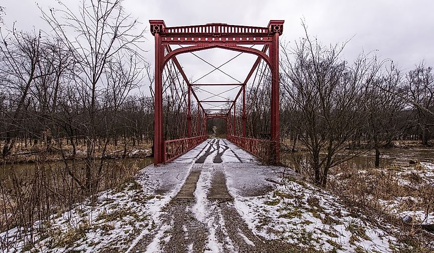 The Zoarville Station Bridge is located over Conotton Creek in Zoarville Station, Ohio. It is the only known Fink through truss in the United States.