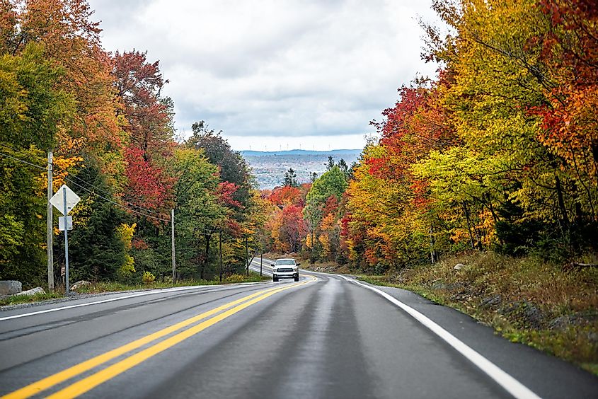 Canaan valley near Davis, West Virginia during colorful autumn fall season.