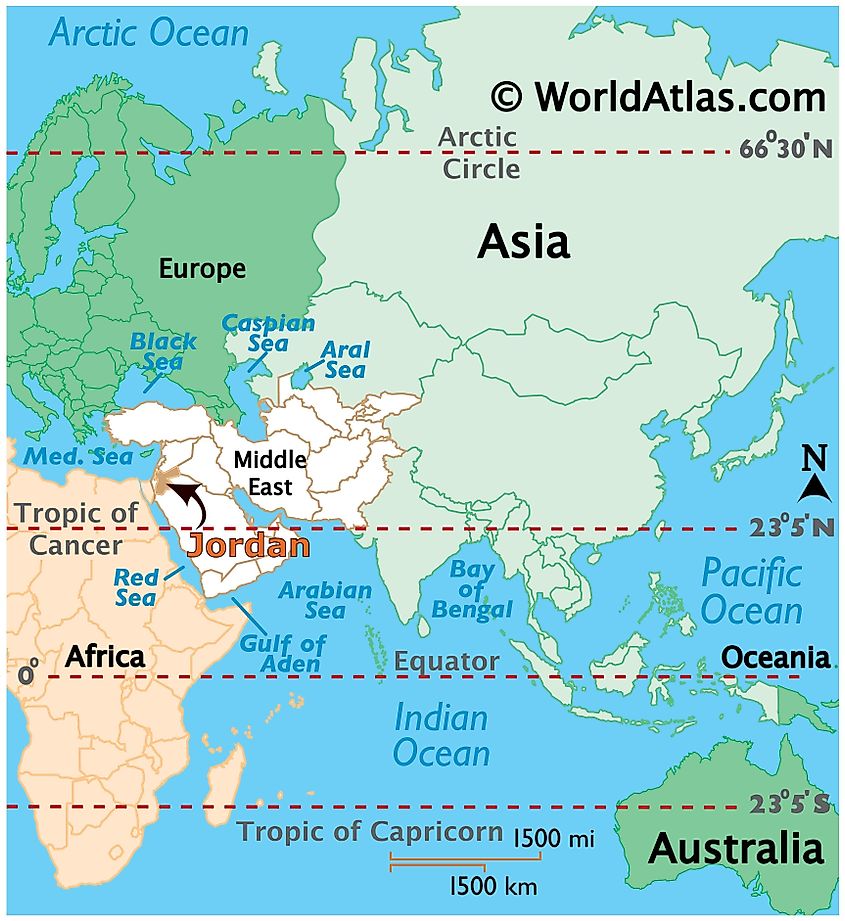 wallpapers Location Of Jordan On World Map jordan maps facts world atlas
