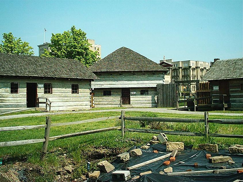 An archaeological dig on the site of Fort Steuben in Ohio.