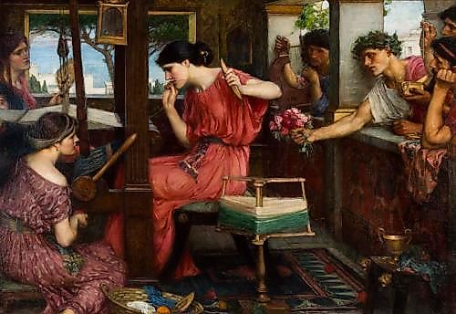 Penelope and the Suitors by John William Waterhouse