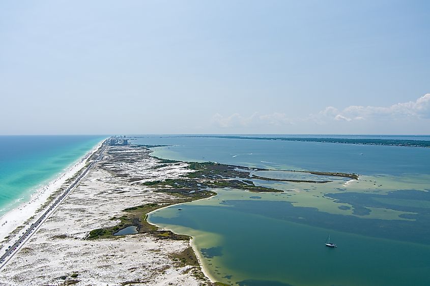 Aerial view of Navarre Beach