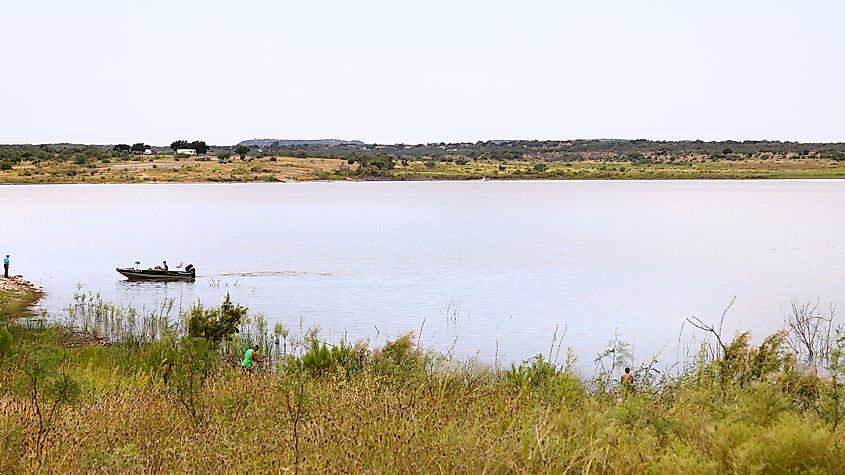 O.C. Fisher Reservoir seen from San Angelo State Park in Tom Green County, Texas, United States.