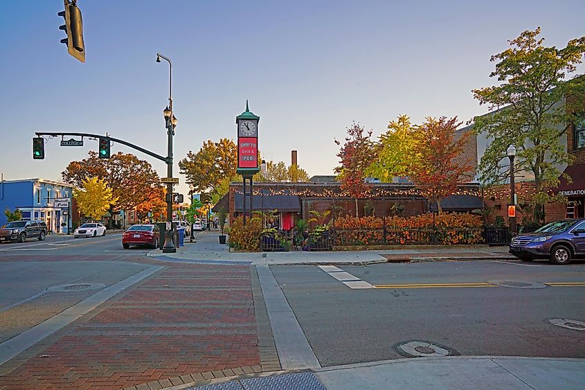 Cityscape views of Westerville, Ohio. 