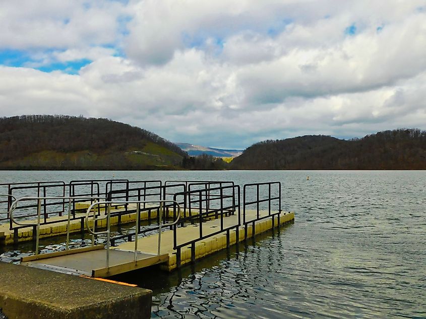 Tatman Run Recreation Area boat launch in Lake Raystown region, Pennsylvania