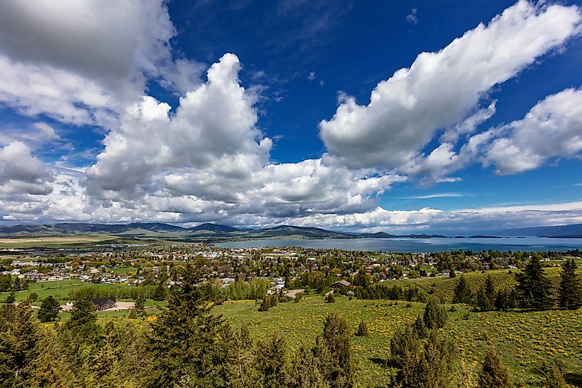 Polson located on the shores of Flathead Lake, Montana.