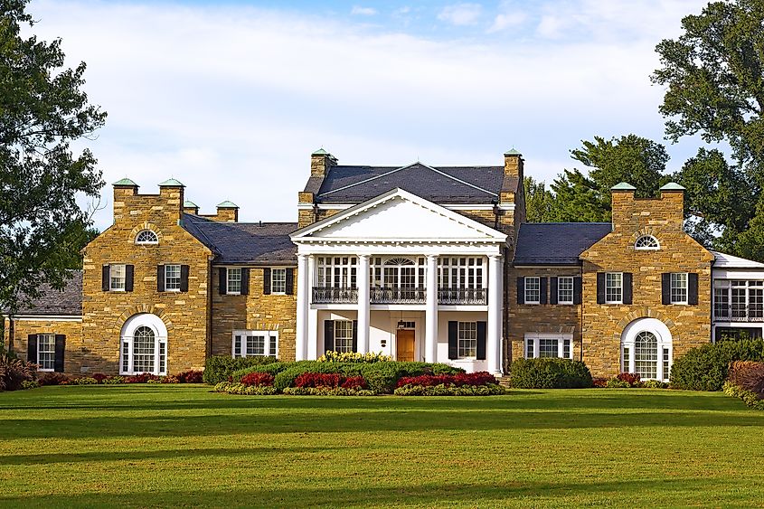 Historic Mansion at Civic Center Park in Rockville, Maryland