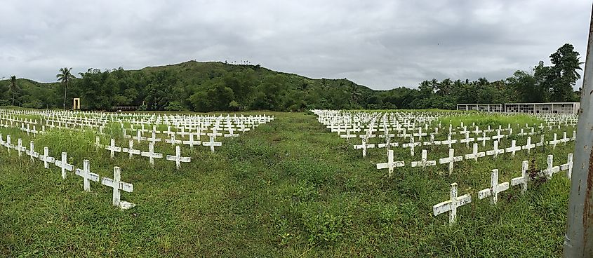 The Holy Cross Memorial Park in Tacloban City, Philippines