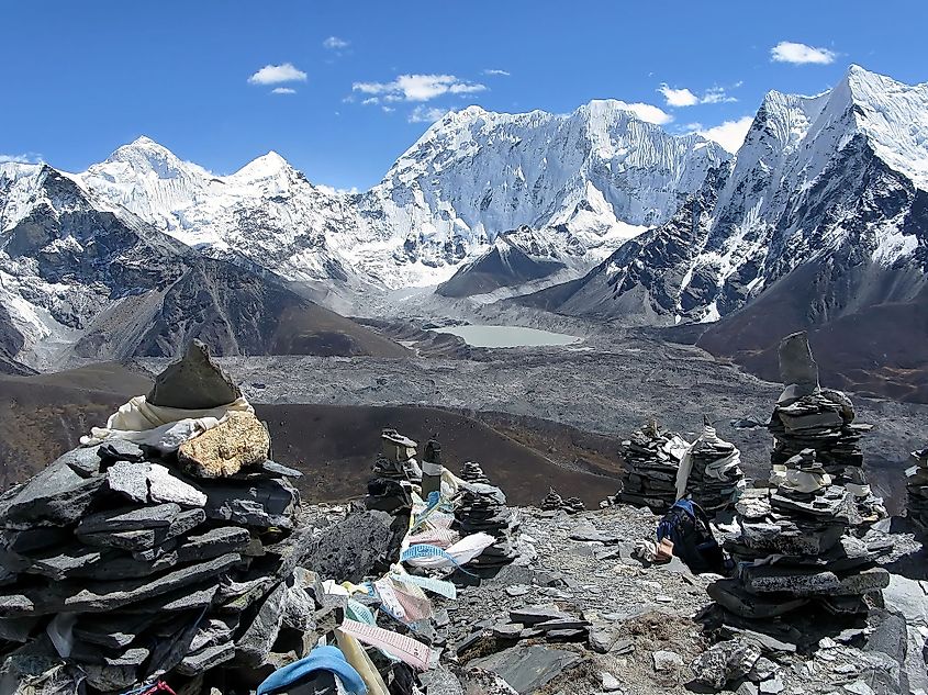 View of Mount Makalu in the Nepalese Himalayas