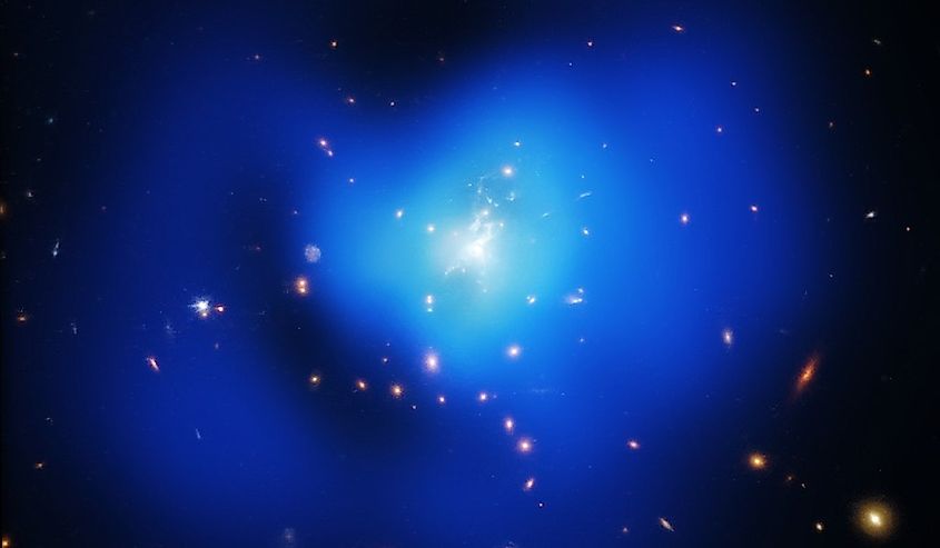 Blue Phoenix Cluster in space