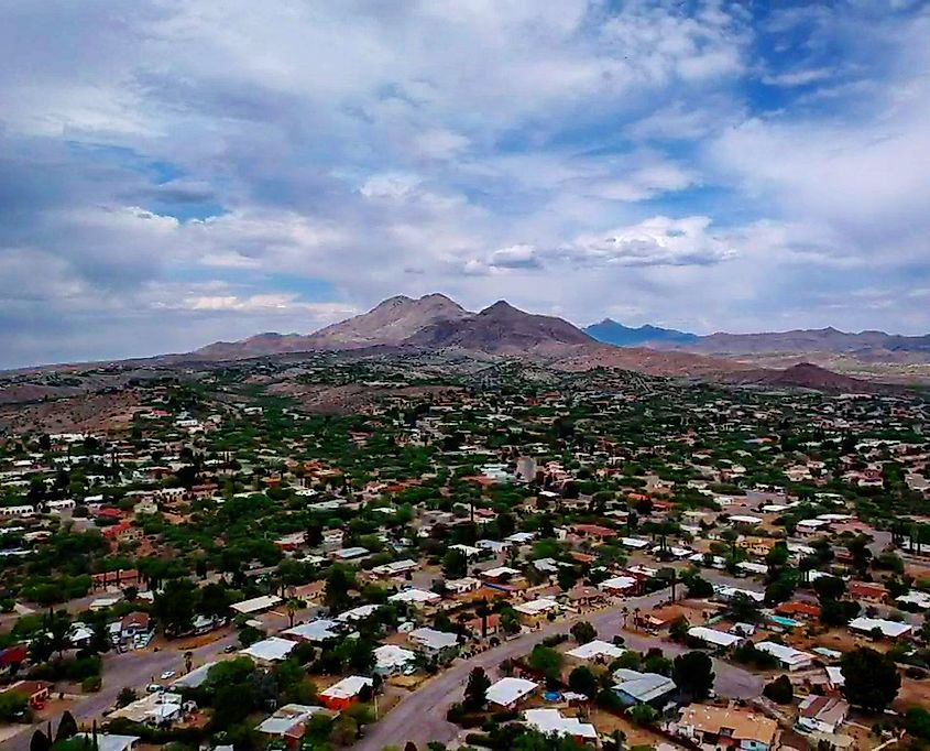 Rio Rico, Arizona, and the San Cayetano and Santa Rita Mountains
