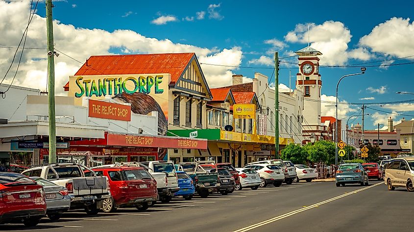 Stanthorpe, Queensland: Main street with Australia Post Office building in the background