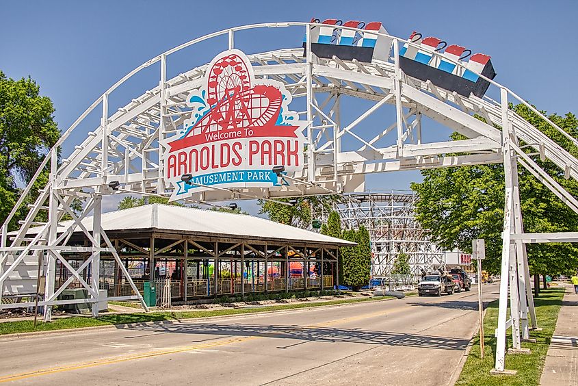 Arnold's Park on the shores of Lake Okoboji (Editorial credit: Jacob Boomsma / Shutterstock.com)