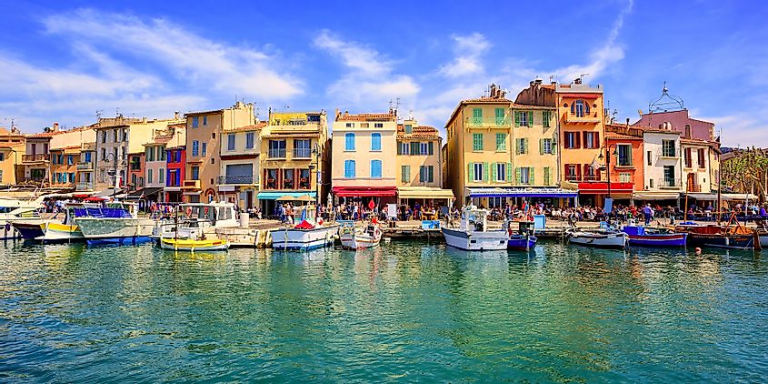 promenade in Cassis town, Provence, France