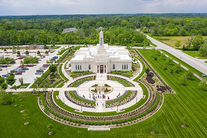 The Indianapolis Indiana Temple in Carmel, Indiana