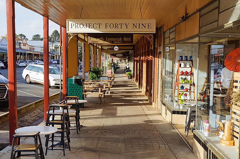 Ford Street shopping strip in Beechworth, Victoria