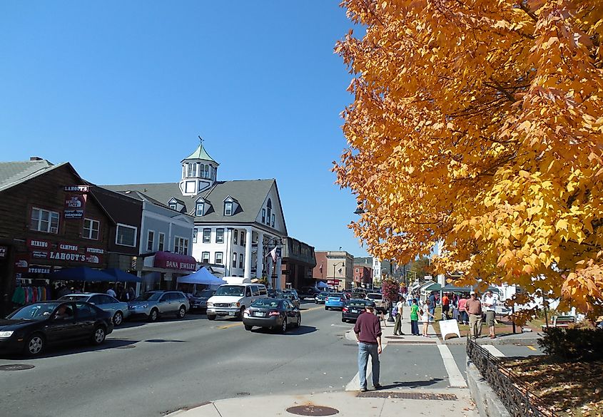 The Lahout's Summit Shop (left) in downtown Littleton, New Hampshire.