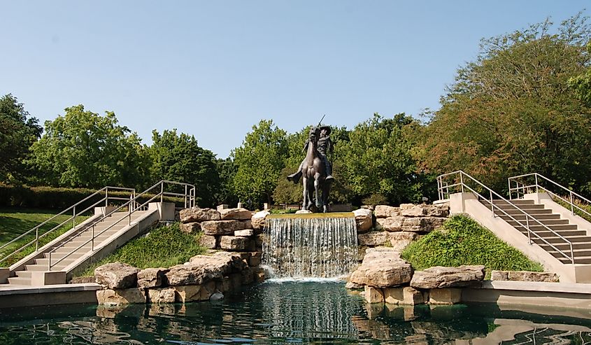 Buffalo Soldier Memorial, Circle of First, and walkway of units honoring the heritage of the Buffalo Soldiers, Fort Leavenworth, Kansas