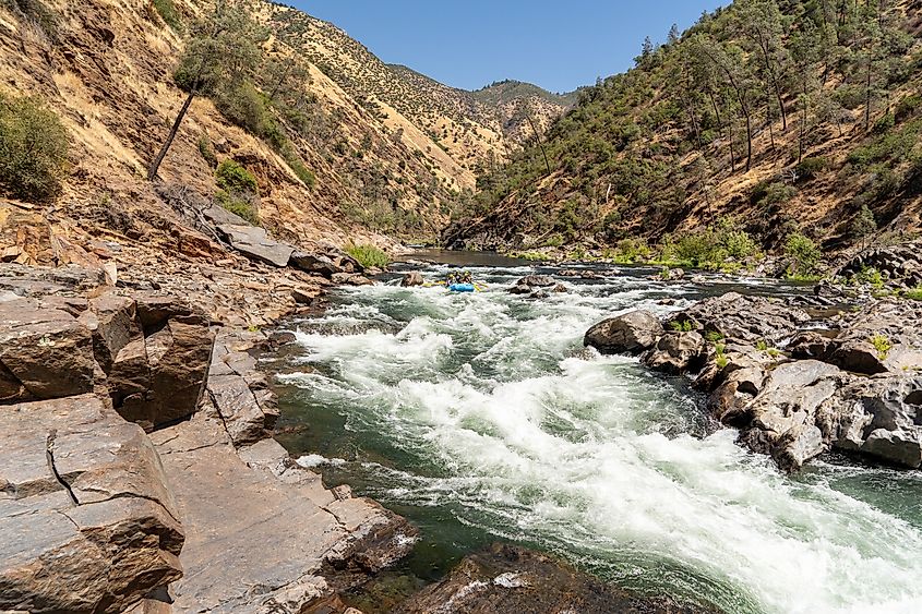 River rafting on the Tuolumne River.