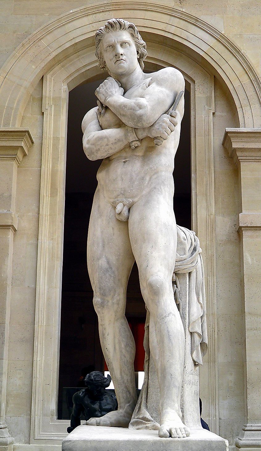 Spartacus, marble sculpture of Denis Foyatier (1830), Louvre Museum