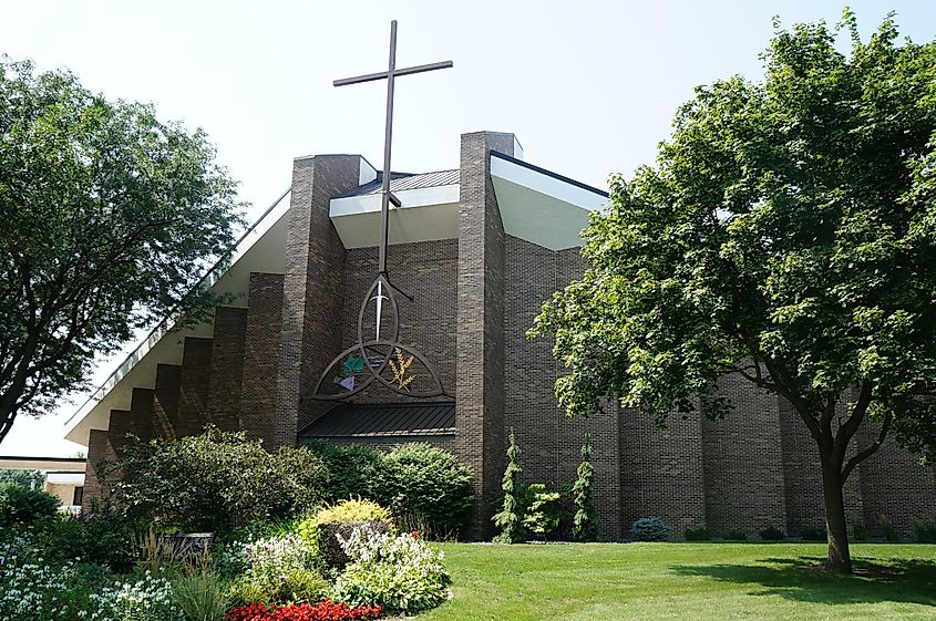 First Reformed Church in Orange City, Iowa, located at 420 Central Ave NW, Orange City, IA 51041.